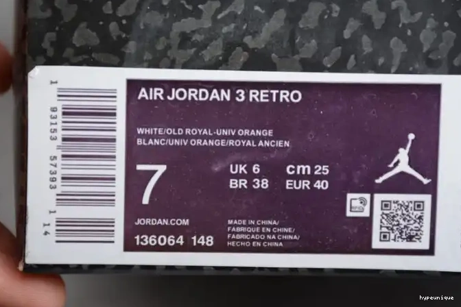 HYPE Air Rivals' 3 'Knicks Retro Jordan 136064-148 0524